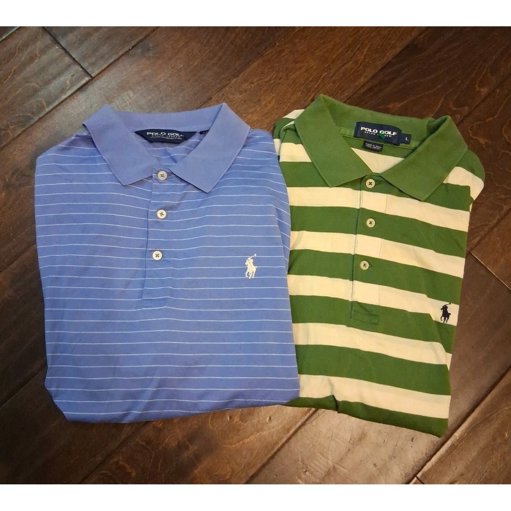 Polo Golf Ralph Lauren Men's Lot of 2 Polo Golf Shirts Striped Size L